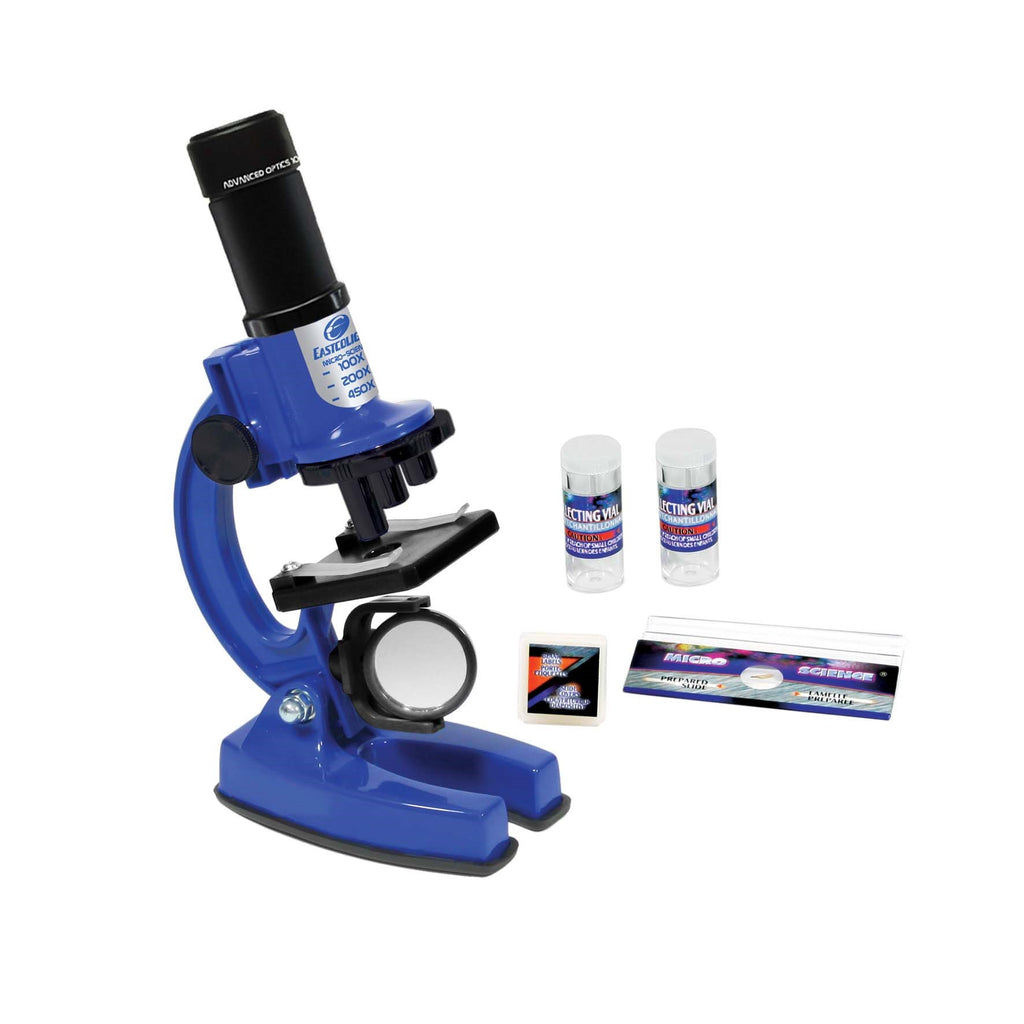 STEM Toy Collection 21351 23PCS 100/200/450X Microscope Set (Blue) - stembanana Hong Kong