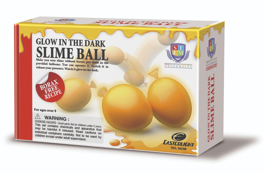 STEM Toy Collection 36108 Glow In The Dark Slime Ball (Orange) - stembanana Hong Kong