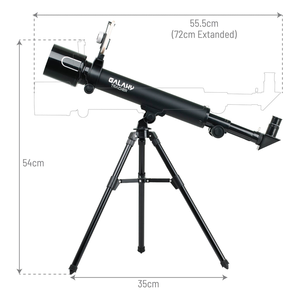 STEM Toy Collection  23032 Galaxy Tracker- 30/60 Power 50Mm Astronomical Terrestrial Telescope With Al. Tripod (Black) - stembanana Hong Kong